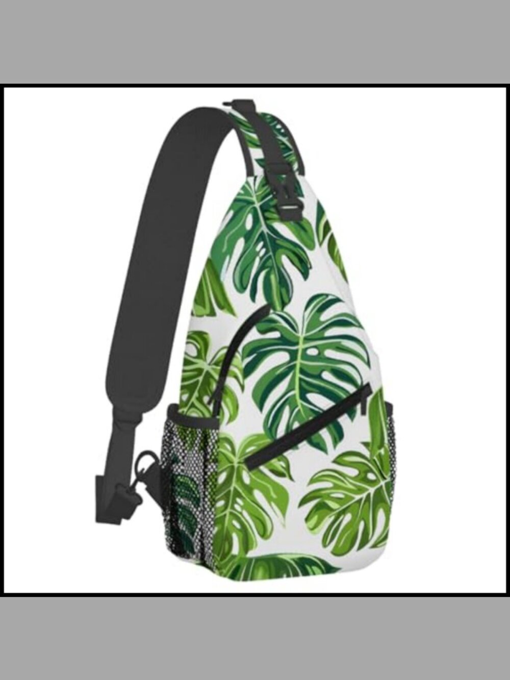 Polyester Sling Crossbody Bag Adjustable Strap Water Resistant